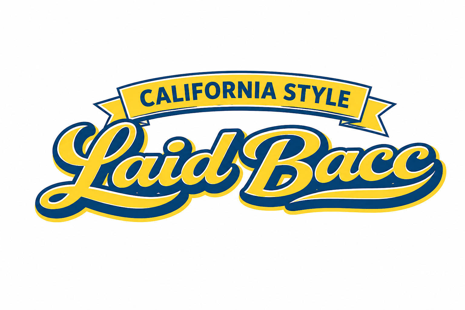 Laid Bacc California Style 筆記体ロゴ