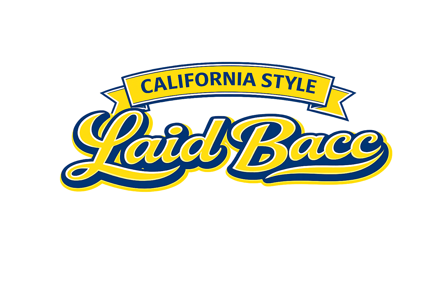 Laid Bacc ロゴ（California Style 筆記体）